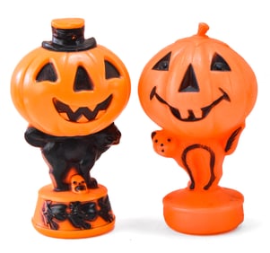 BAYSHORE (ATTR.) & EMPIRE HALLOWEEN BLOW MOLD JACK O' LANTERNS