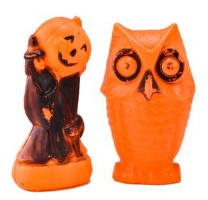 GENERAL FOAM PLASTICS HALLOWEEN WITCH BLOW MOLD & OWL BLOW MOLD