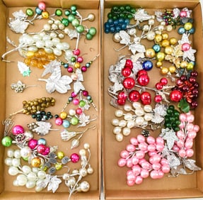 ASSORTED VINTAGE GRAPE CLUSTER DECORATIONS