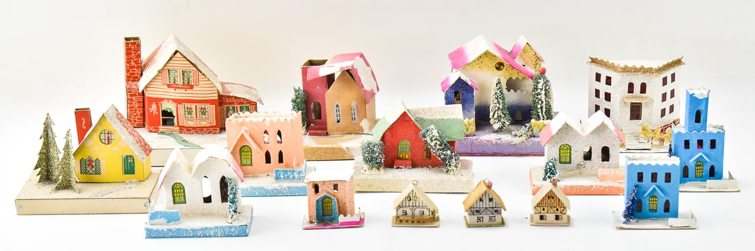 VINTAGE CZECHOSLOVAKIAN & JAPANESE CHRISTMAS PUTZ HOUSES (1 of 5)