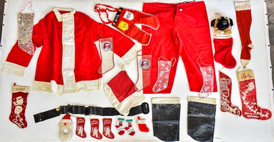 CHRISTMAS STOCKINGS & SANTA COSTUME