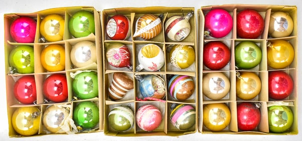 MADE IN OCCUPIED JAPAN ORNAMENTS IN ORIGINAL BOXES