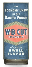 W-B CUT TOBACCO TIN STORE DISPENSER, CIRCA 1940s