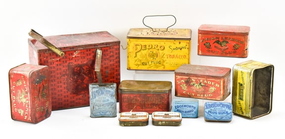VINTAGE TOBACCO TINS: MAC BAREN'S, EDGEWORTH, UNION LEADER, TIGER, & MORE