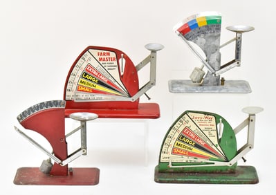 COLLECTION OF EARLY 20TH C. COUNTRY STORE EGG SCALES