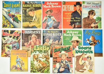 COLLECTION OF 13 1950s DELL COMICS WESTERN & OTHER