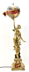 SCHLITZ BEER COLUMBIAN PRINCESS ADVERTISING LAMP