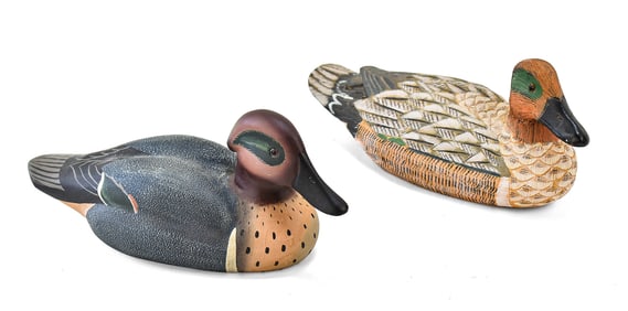 NORTHWEST ARTISAN AND BOYDS COLLECTION GREEN-WINGED TEAL DECOYS