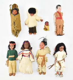 COLLECTION OF VINTAGE NATIVE AMERICAN DOLLS