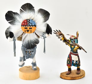 TWO NATIVE AMERICAN KACHINA DOLLS