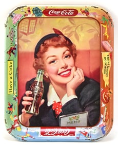 1953 COCA-COLA 'THIRST KNOWS NO SEASON' SODA TRAY