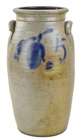 19TH CENTURY 5-GALLON SALT-GLAZED STONEWARE JAR