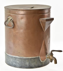 ANTIQUE 3 GALLON RED WING (ATTR.) ICE WATER COOLER