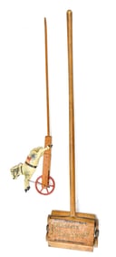 WOODEN HORSE PUSH-TOY & RANSOM'S BABY SWEEPER