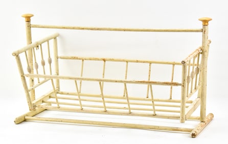 ANTIQUE WOODEN ROCKING CRADLE