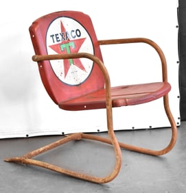 TEXACO METAL SERVICE STATION CHAIR