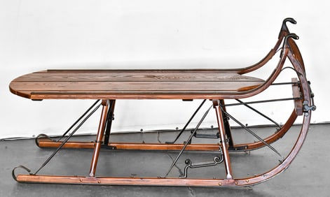 CONTEMPORARY SLEIGH COFFEE TABLE