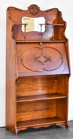 LATE 1800s LARKIN OAK 'CHAUTAUQUA' DROP-FRONT DESK