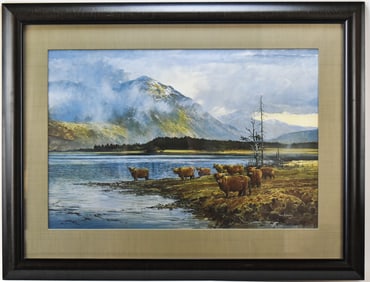 ALAN HAYMAN 'HIGHLAND CATTLE' LITHOGRAPH