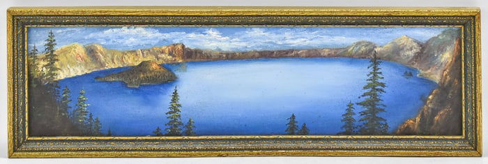 CRATER LAKE, OREGON OIL PAINTING