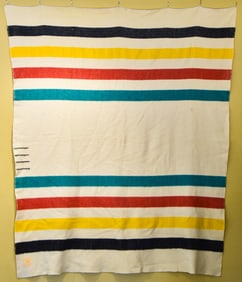 VINTAGE HUDSON BAY FOUR POINT WOOL BLANKET