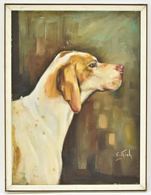 'NOVAE QUEEN CHAMPION POINTER' OIL PORTRAIT BY CHARLOTTE MISH