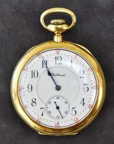 14K GOLD WALTHAM MAXIMUS 23 JEWEL POCKET WATCH, C. 1904