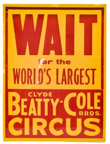 CLYDE BEATTY-COLE BROS. CIRCUS POSTER