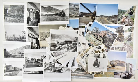 LARGE ASSORTMENT OF VINTAGE RAILROAD & MINING PHOTOGRAPHS