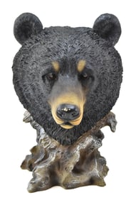 BLACK BEAR RESIN SCULPTURE