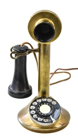ANTIQUE BRASS ROTARY TELEPHONE