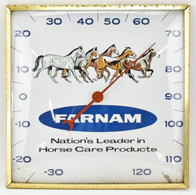 FARNHAM HORSE CARE ADVERTISING WALL THERMOMETER