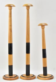 THREE VINTAGE MILLINERY HAT DISPLAY STANDS
