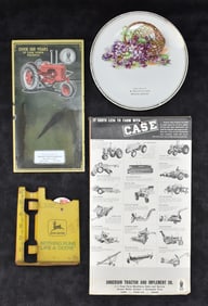 COLLECTION OF FARMING EQUIPMENT ADVERTISING ITEMS