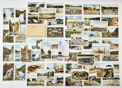EARLY 20TH C. BLOOM BROS. YELLOWSTONE NATIONAL PARK SOUVENIR POSTCARDS