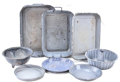 ASSORTED GRANITE ENAMEL COOKWARE