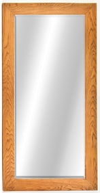 VINTAGE OAK RECTANGULAR MIRROR