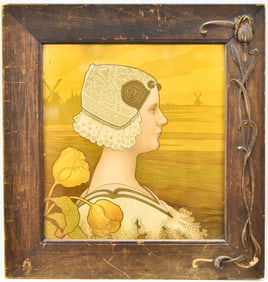 C. 1901 PAUL EMILE BERTHON 'QUEEN WILHELMINA OF THE NETHERLANDS FRAMED LITHOGRAPH