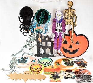 VINTAGE HALLOWEEN ASSORTED DECORATIONS: BEISTLE, HALLMARK, & MORE