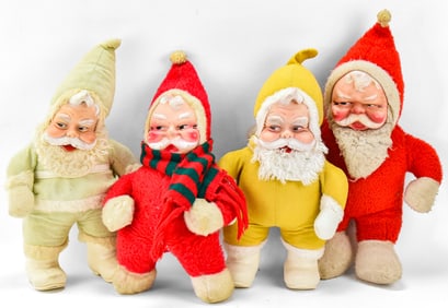 VINTAGE SANTA CLAUS PLUSHES: RUSHTON CO. & MORE
