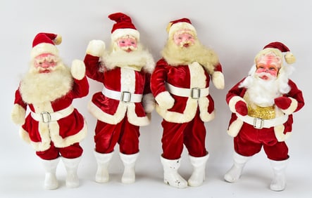 FOUR 1950s HOWARD GALE SANTA DOLLS