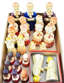VINTAGE CHRISTMAS ANGEL & CHOIR SINGER CANDLES: TAVERN & GURLEY