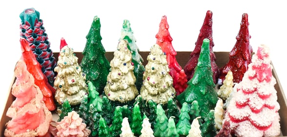 VINTAGE CHRISTMAS TREE CANDLES: GURLEY & TAVERN