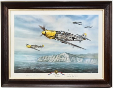 JERRY CRANDALL 'ADOLF GALLAND' SIGNED LIMITED EDITION LITHOGRAPH