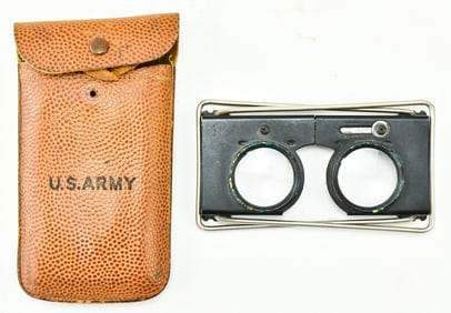 WWII-ERA U.S. ARMY STEREOSCOPE AERIAL PHOTOGRAPHY & MAP READERS