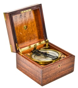 VINTAGE LONGINES WATCH COMPANY BOXED SURVEYOR'S COMPASS