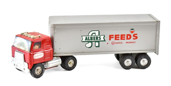 ERTL 'CARNATION-ALBERS FEEDS' TOY SEMI-TRUCK & TRAILER