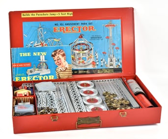 1949 A.C. GILBERT COMPANY 10-1/2 SIZE ERECTOR AMUSEMENT PARK SET