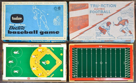 1962 TUDOR TRU-ACTION BASEBALL GAME & 1955 TUDOR TRU-ECTION FOOTBALL GAME