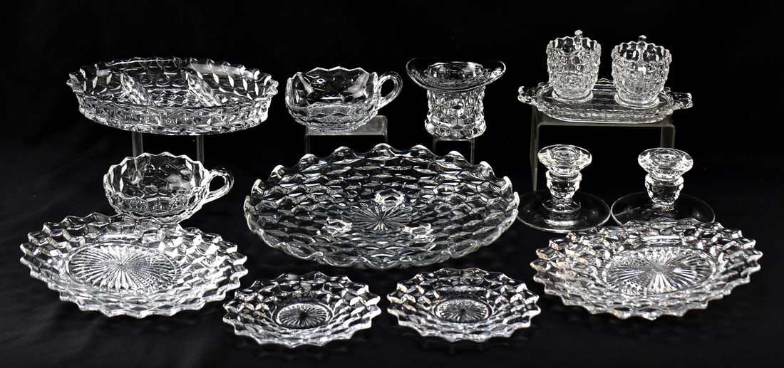 COLLECTION OF FOSTORIA CLEAR AMERICAN PATTERN GLASSWARE (1 of 4)